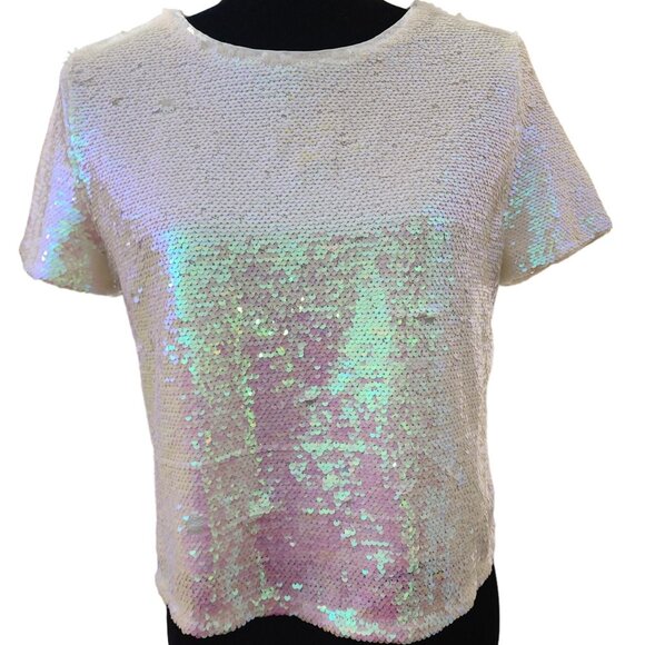 Luxury Evening Cocktail Party Beaded Sequins Runway Couture Top Blouse Jacket NW - Picture 11 of 16